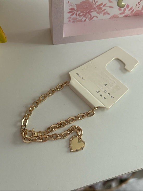 Target Jewelry - Target Gold Heart Charm Chain Bracelet